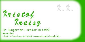 kristof kreisz business card